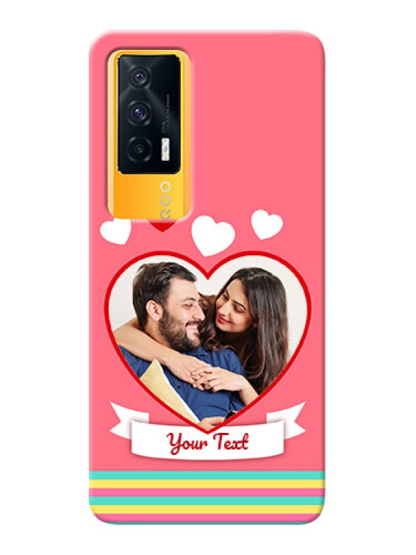Custom IQOO 7 5G Personalised mobile covers: Love Doodle Design