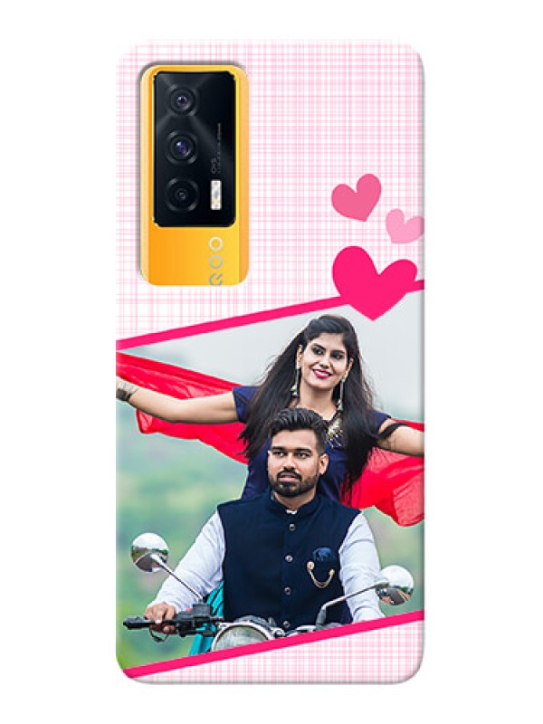 Custom IQOO 7 5G Personalised Phone Cases: Love Shape Heart Design