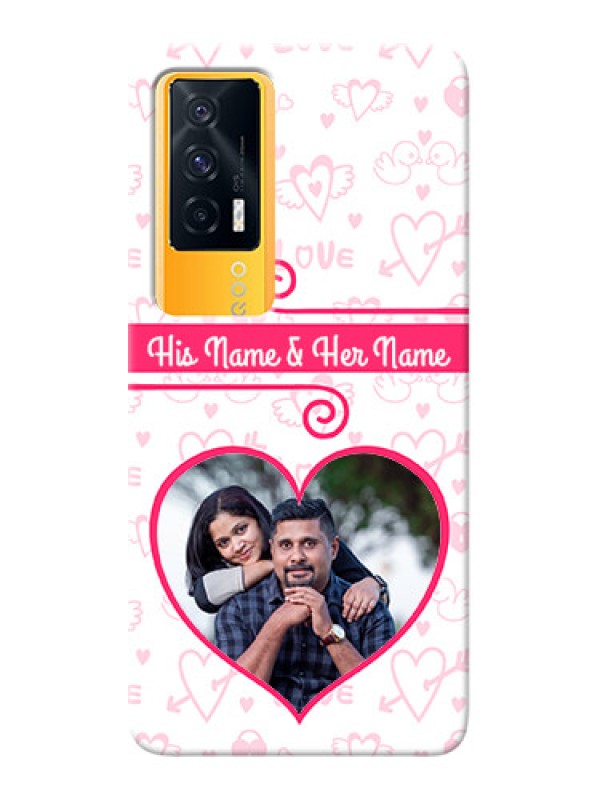 Custom IQOO 7 5G Personalized Phone Cases: Heart Shape Love Design