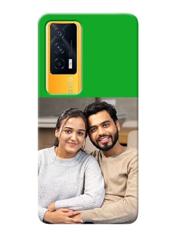 Custom IQOO 7 5G Personalised mobile covers: Green Pattern Design