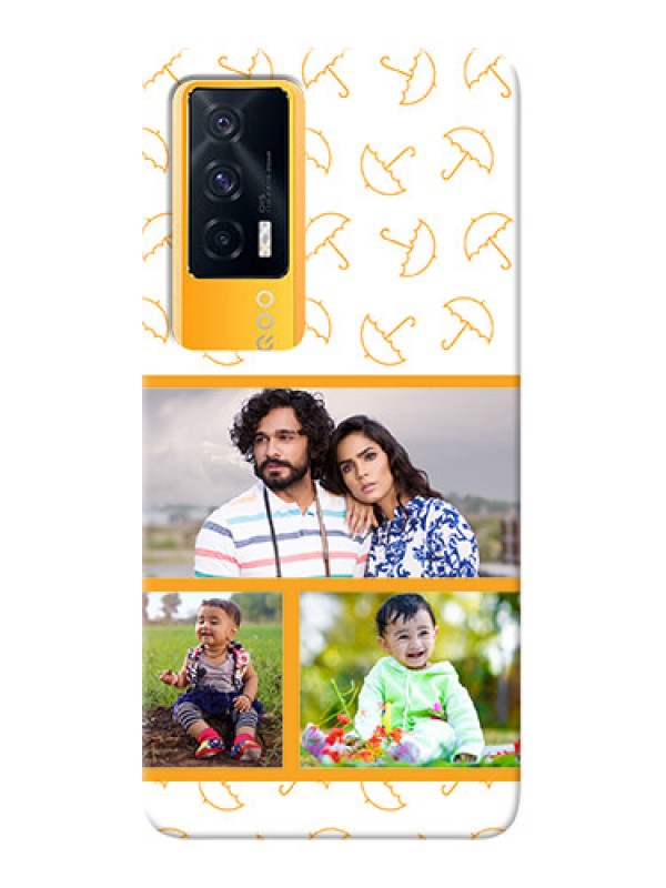 Custom IQOO 7 5G Personalised Phone Cases: Yellow Pattern Design