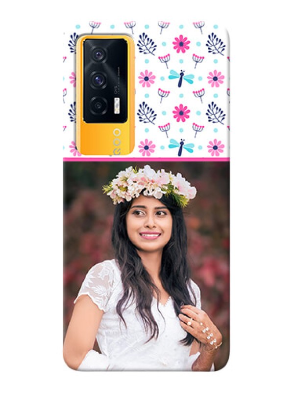 Custom IQOO 7 5G Mobile Covers: Colorful Flower Design