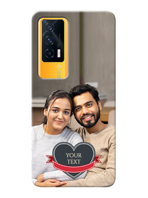 Custom IQOO 7 5G mobile back covers online: Just Married Couple Design