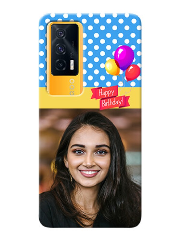 Custom IQOO 7 5G custom mobile back covers: Happy Birthday Design