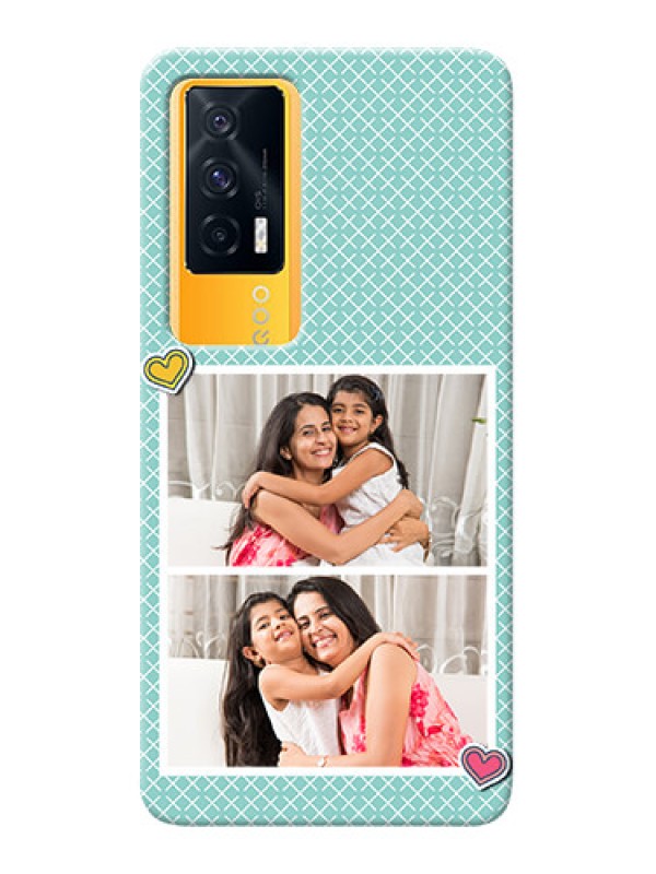 Custom IQOO 7 5G Custom Phone Cases: 2 Image Holder with Pattern Design