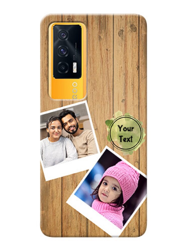 Custom IQOO 7 5G Custom Mobile Phone Covers: Wooden Texture Design