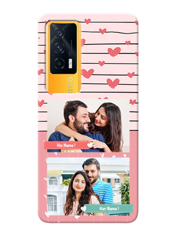 Custom IQOO 7 5G custom mobile covers: Photo with Heart Design