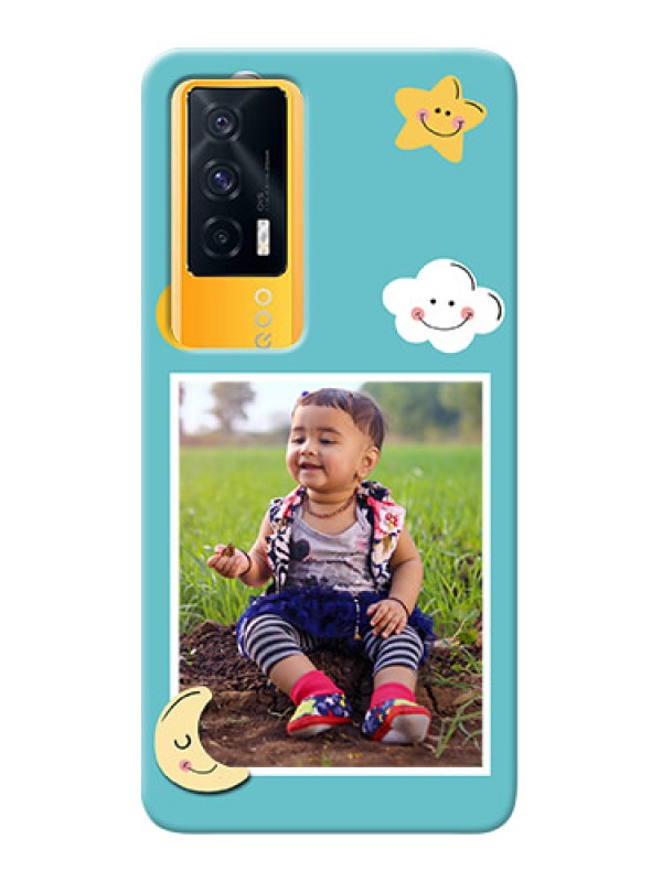 Custom IQOO 7 5G Personalised Phone Cases: Smiley Kids Stars Design