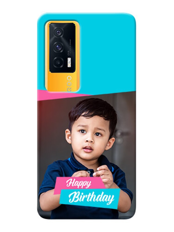 Custom IQOO 7 5G Mobile Covers: Image Holder with 2 Color Design