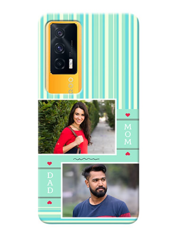 Custom IQOO 7 5G custom mobile phone covers: Mom & Dad Pic Design