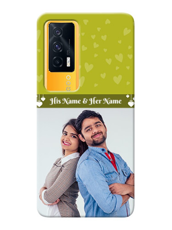 Custom IQOO 7 5G custom mobile covers: You & Me Heart Design