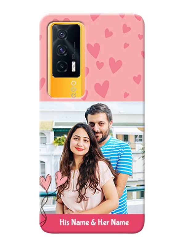 Custom IQOO 7 5G phone back covers: Love Design Peach Color