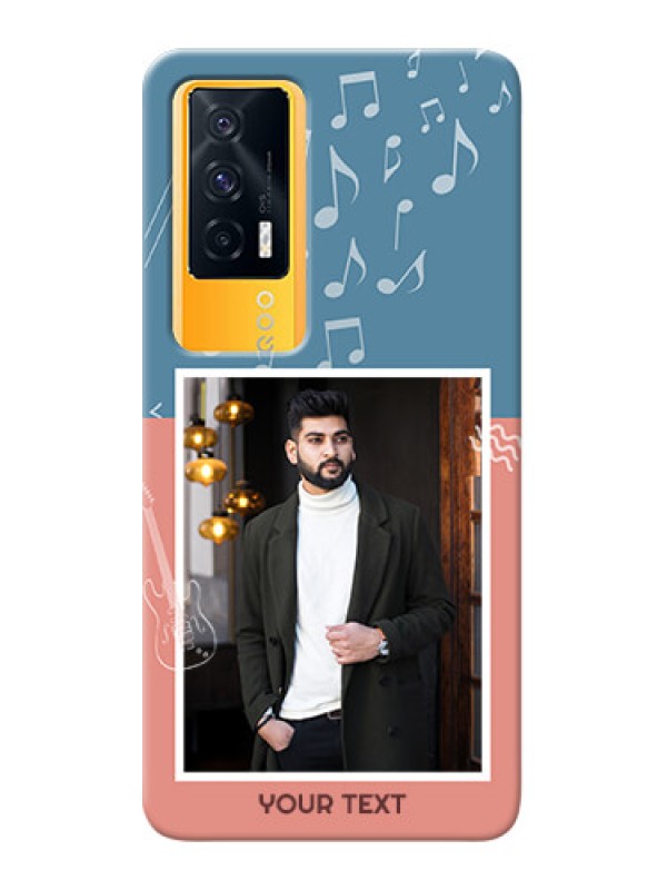 Custom IQOO 7 5G Phone Back Covers with Color Musical Note Design