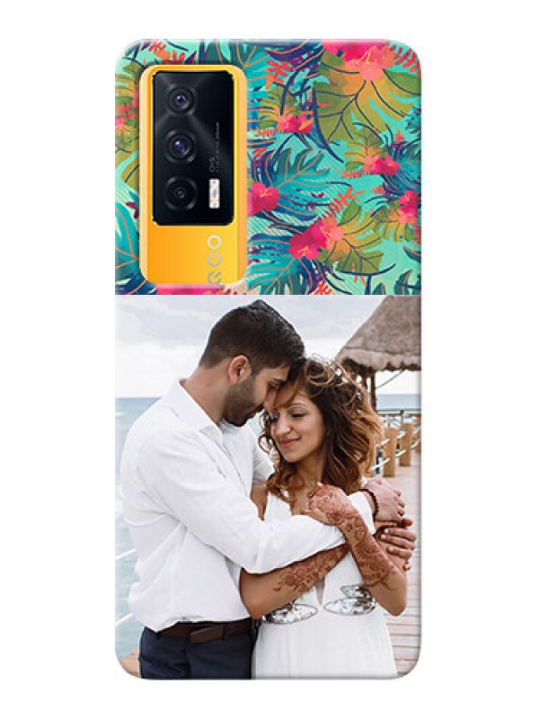 Custom IQOO 7 5G Personalized Phone Cases: Watercolor Floral Design