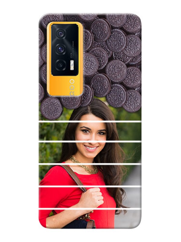 Custom IQOO 7 5G Custom Mobile Covers with Oreo Biscuit Design
