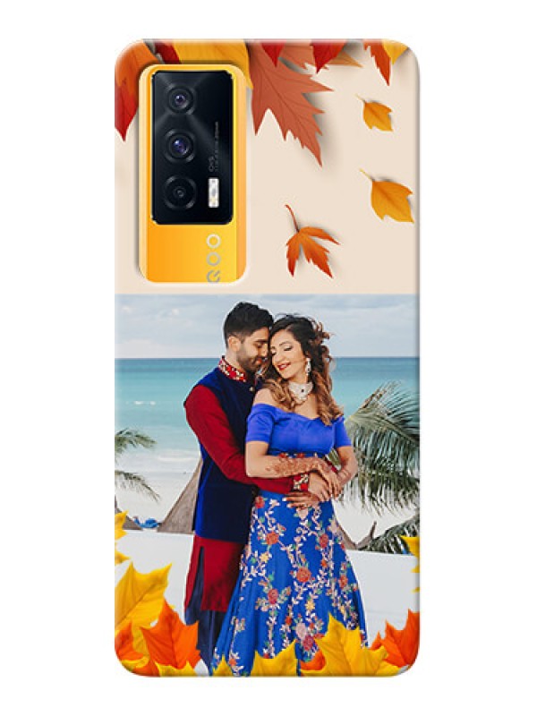 Custom IQOO 7 5G Mobile Phone Cases: Autumn Maple Leaves Design
