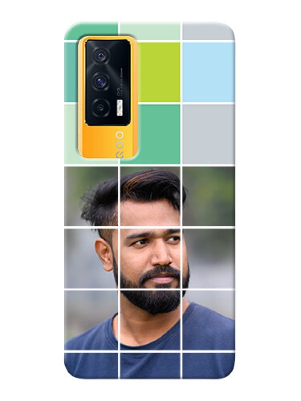 Custom IQOO 7 5G personalised phone covers with white box pattern 