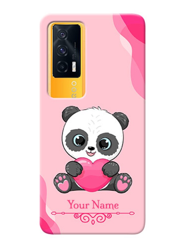 Custom iQOO 7 5G Mobile Back Covers: Cute Panda Design