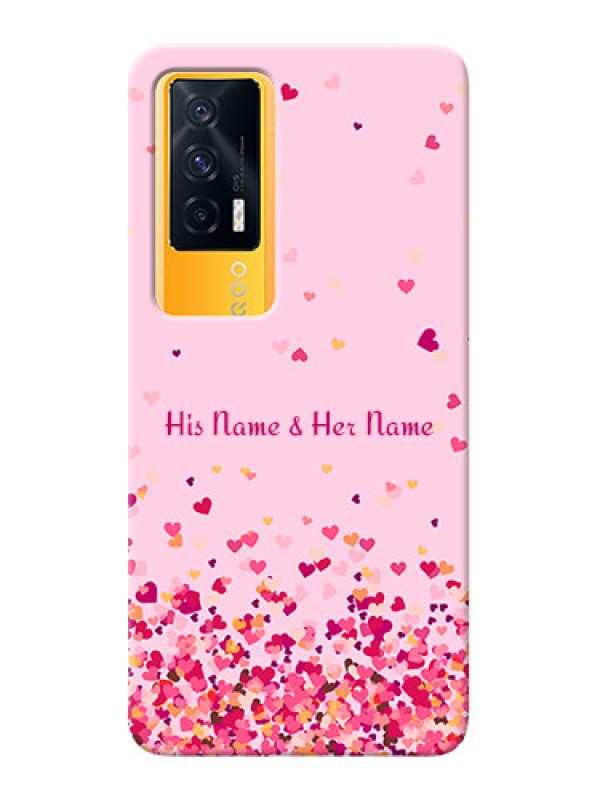 Custom iQOO 7 5G Phone Back Covers: Floating Hearts Design