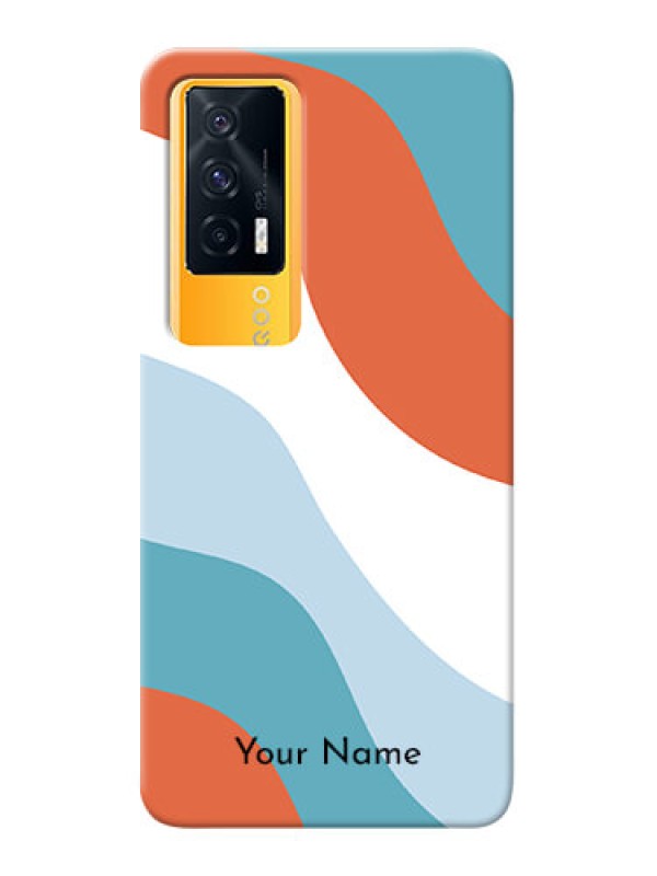 Custom iQOO 7 5G Mobile Back Covers: coloured Waves Design
