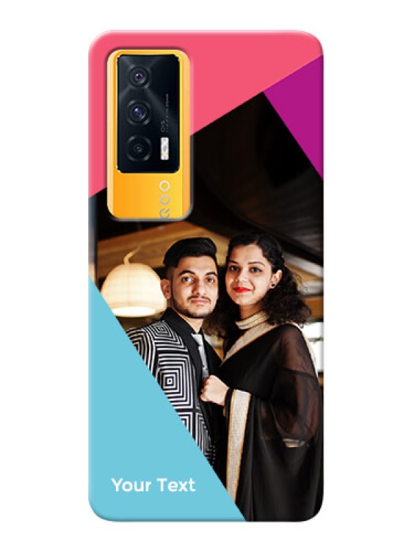Custom iQOO 7 5G Custom Phone Cases: Stacked Triple colour Design