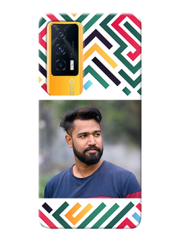 Custom iQOO 7 5G Custom Mobile Case with Colorful Maze Pattern Design