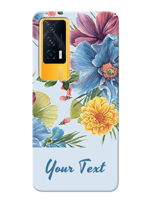 Custom iQOO 7 5G Custom Phone Cases: Stunning Watercolored Flowers Painting Design