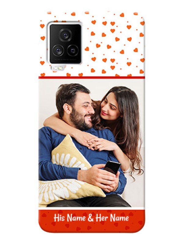 Custom IQOO 7 Legend 5G Phone Back Covers: Orange Love Symbol Design