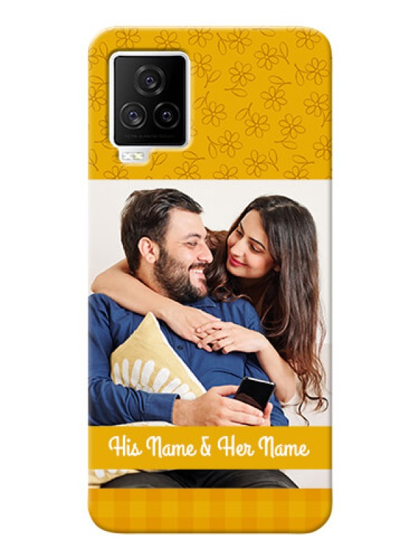 Custom IQOO 7 Legend 5G mobile phone covers: Yellow Floral Design
