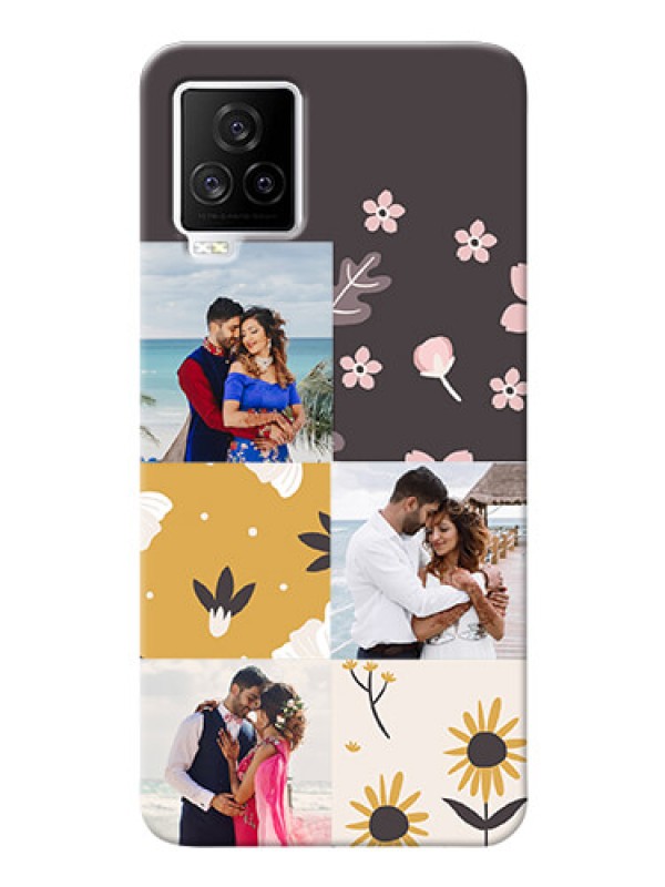 Custom IQOO 7 Legend 5G phone cases online: 3 Images with Floral Design