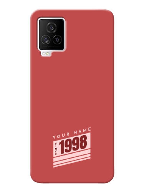 Custom iQOO 7 Legend 5G Phone Back Covers: Red custom year of birth Design