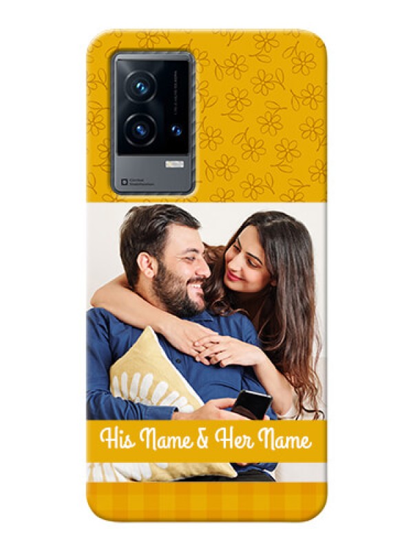 Custom iQOO 9 5G mobile phone covers: Yellow Floral Design