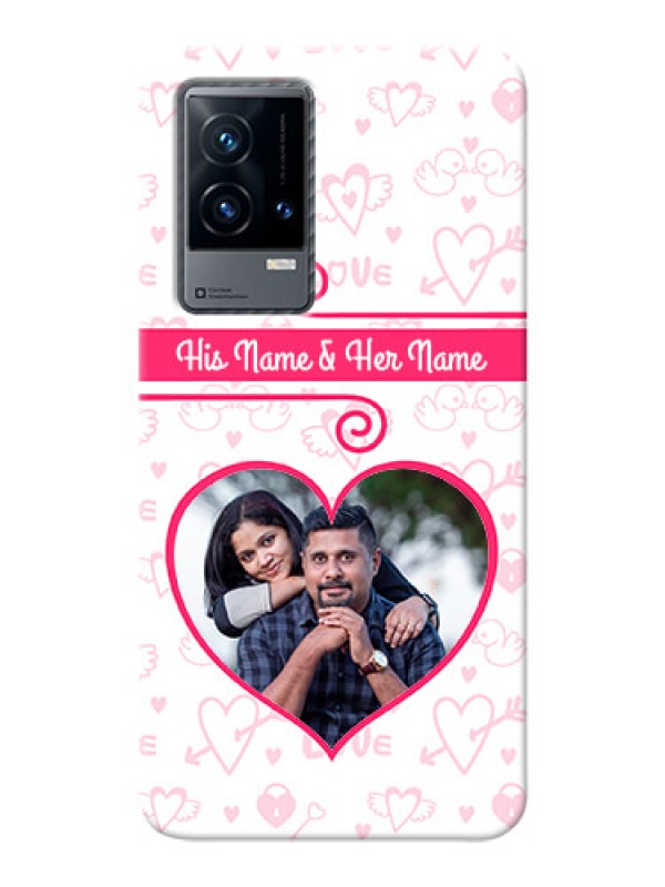 Custom iQOO 9 5G Personalized Phone Cases: Heart Shape Love Design