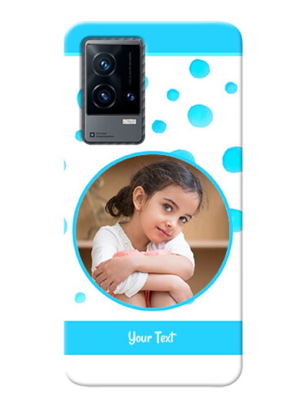 Custom iQOO 9 5G Custom Phone Covers: Blue Bubbles Pattern Design