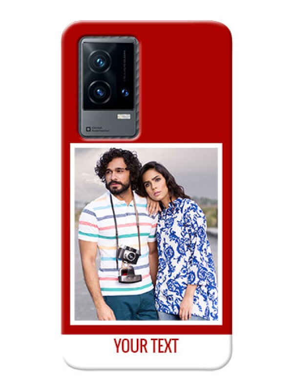 Custom iQOO 9 5G mobile phone covers: Simple Red Color Design