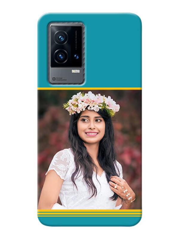Custom iQOO 9 5G personalized phone covers: Yellow & Blue Design 