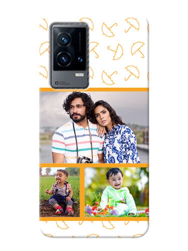 Custom iQOO 9 5G Personalised Phone Cases: Yellow Pattern Design