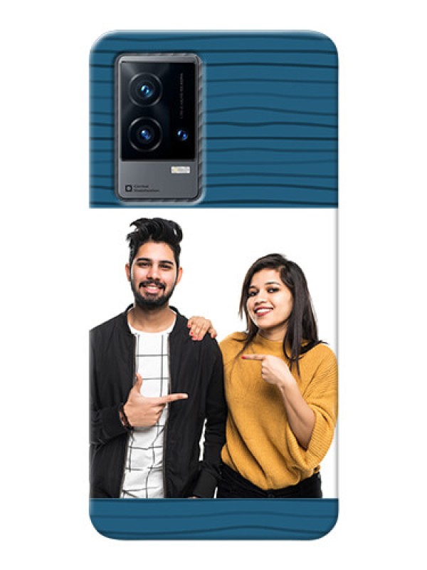 Custom iQOO 9 5G Custom Phone Cases: Blue Pattern Cover Design