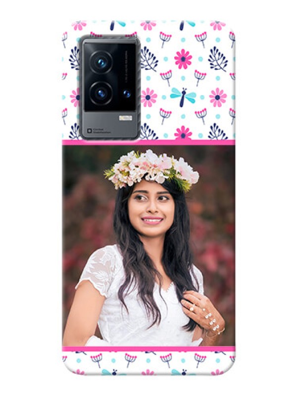 Custom iQOO 9 5G Mobile Covers: Colorful Flower Design