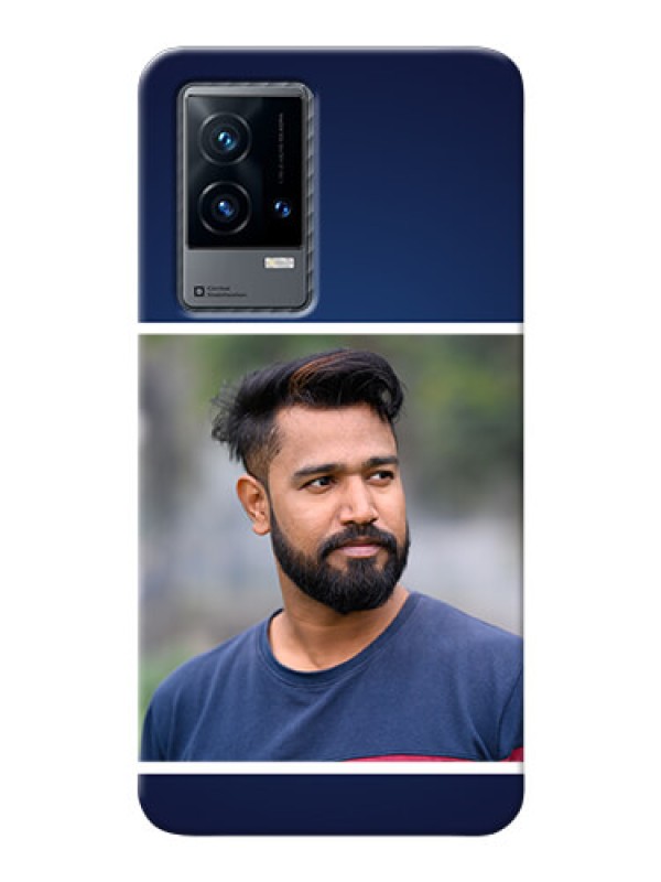 Custom iQOO 9 5G Mobile Cases: Simple Royal Blue Design