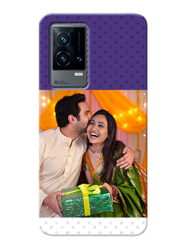 Custom iQOO 9 5G mobile phone cases: Violet Pattern Design