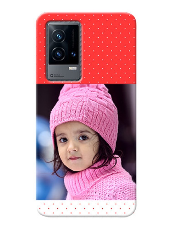 Custom iQOO 9 5G personalised phone covers: Red Pattern Design
