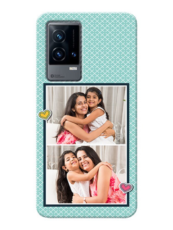 Custom iQOO 9 5G Custom Phone Cases: 2 Image Holder with Pattern Design