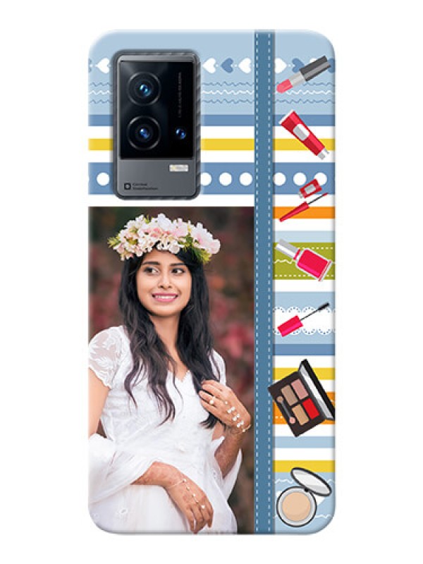 Custom iQOO 9 5G Personalized Mobile Cases: Makeup Icons Design