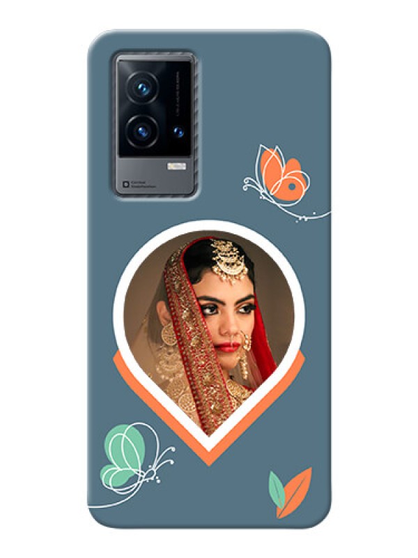 Custom iQOO 9 5G Custom Mobile Case with Droplet Butterflies Design
