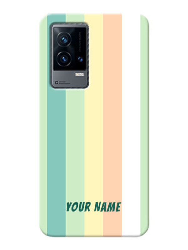 Custom iQOO 9 5G Back Covers: Multi-colour Stripes Design