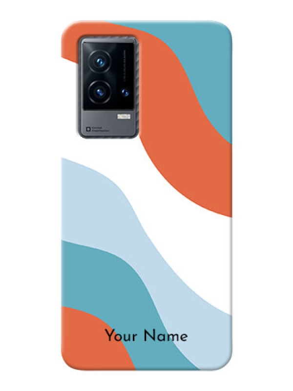 Custom iQOO 9 5G Mobile Back Covers: coloured Waves Design