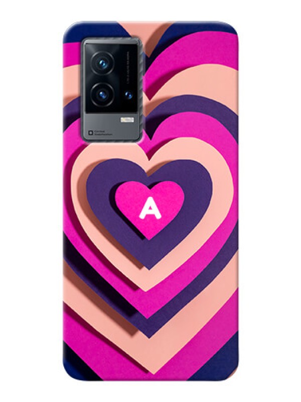 Custom iQOO 9 5G Custom Mobile Case with Cute Heart Pattern Design