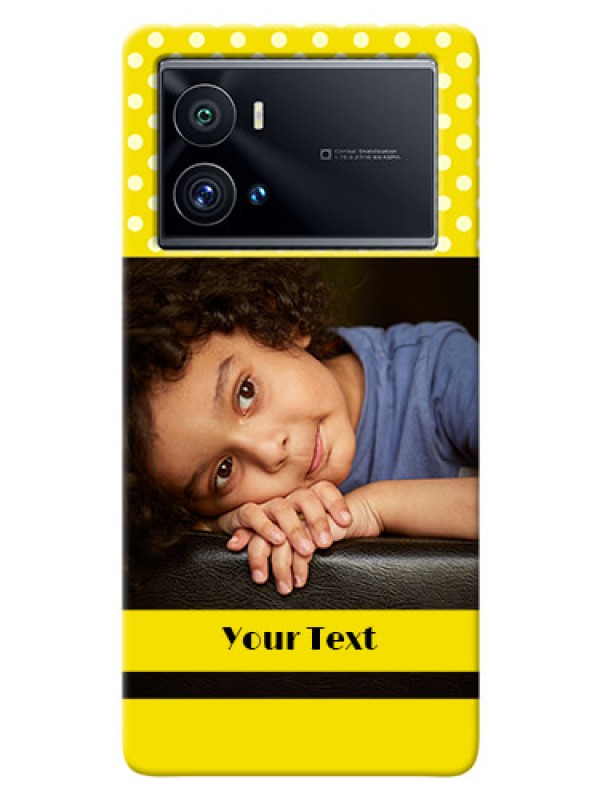 Custom iQOO 9 Pro 5G Custom Mobile Covers: Bright Yellow Case Design