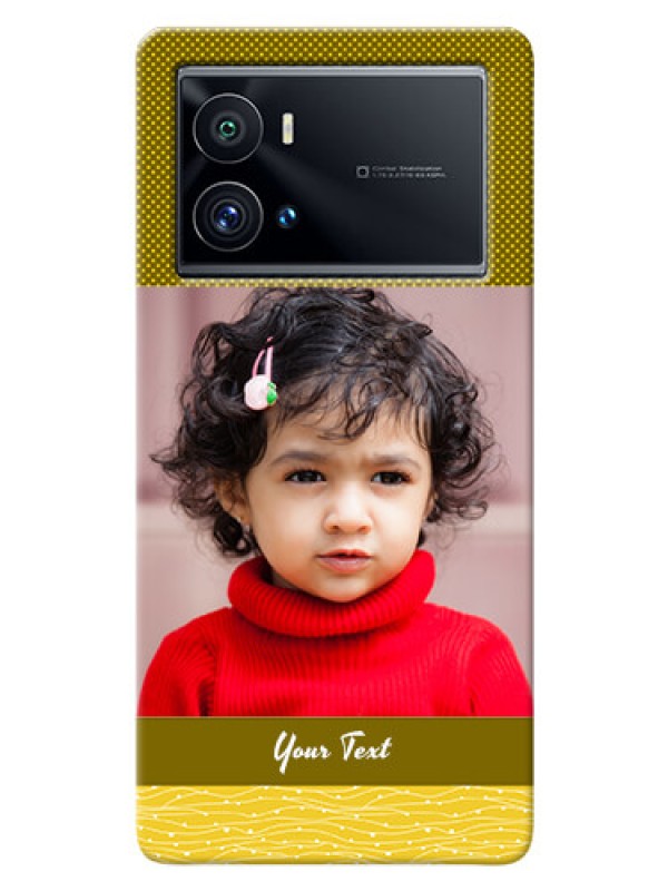 Custom iQOO 9 Pro 5G custom mobile back covers: Simple Green Color Design